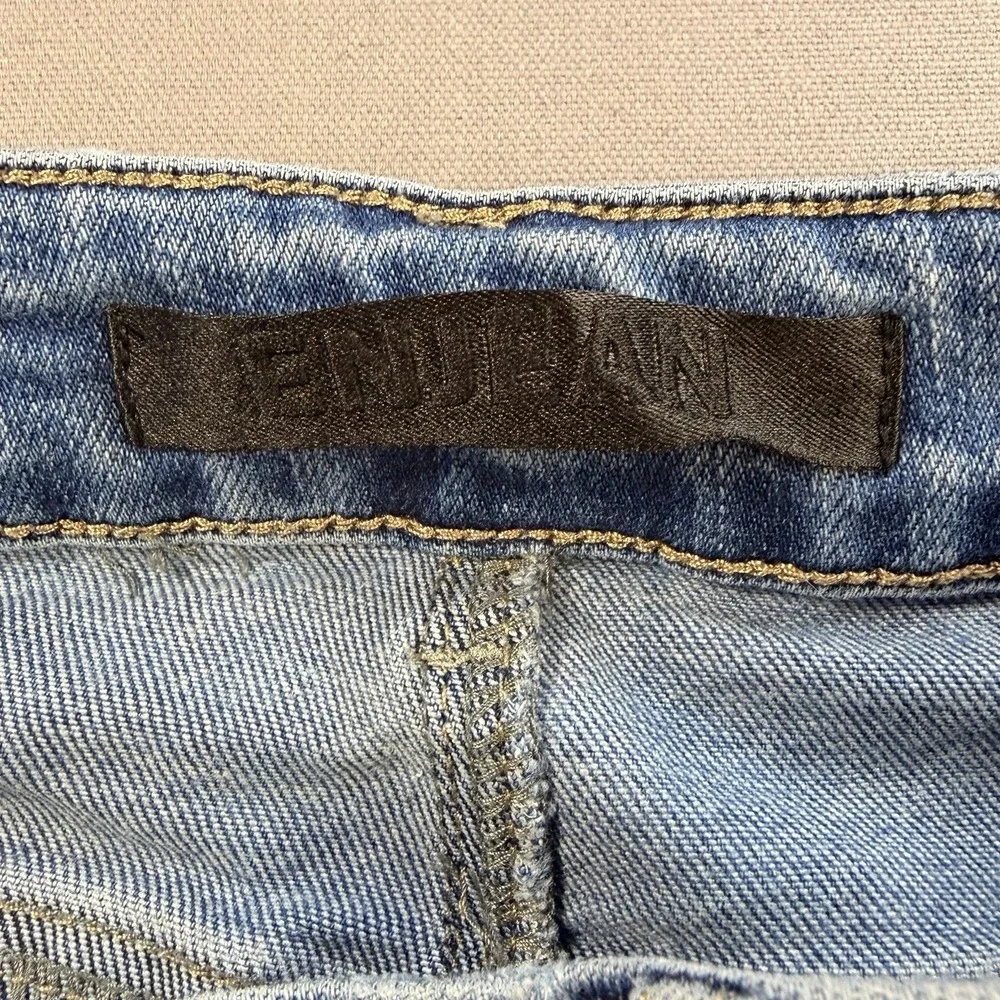 ENJEAN Wide Leg Jeans Women’s Size 3/26 Light Wash Stretch Denim Y2K